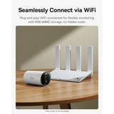 Baseus Outdoor Camera Security B1 (S0SV002130), 2K, 8GB, Two-way Talk, Night Vision, IP67, 7.800mAh, Alb
