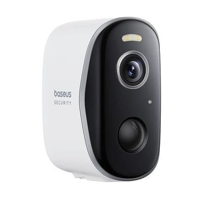Camera Supraveghere Exterior, 2K, Two-way Talk, Color Night Vision, IP67, 7.800mAh - Baseus (S0ST002130) - White
