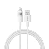 Cablu Baseus Display 2 (P10382700211-01), USB to Lightning, Fast Charging, Digital Display, 2.4A, 2m, Moon White