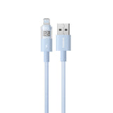 Cablu Baseus Display 2 (P10382700311-01), USB to Lightning, Fast Charging, Digital Display, 2.4A, 2m, Galaxy Blue