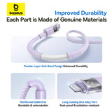 Cablu Baseus Display 2 (P10382700511-01), USB to Lightning, Fast Charging, Digital Display, 2.4A, 2m, Nebula Purple