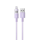 Cablu Baseus Display 2 (P10382700511-01), USB to Lightning, Fast Charging, Digital Display, 2.4A, 2m, Nebula Purple