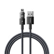 Cablu Baseus Display 2 (P10382700121-01), USB to Lightning, Fast Charging, Digital Display, 2.4A, 2m, Negru Cosmic