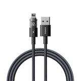 Cablu Baseus Display 2 (P10382700121-01), USB to Lightning, Fast Charging, Digital Display, 2.4A, 2m, Negru Cosmic