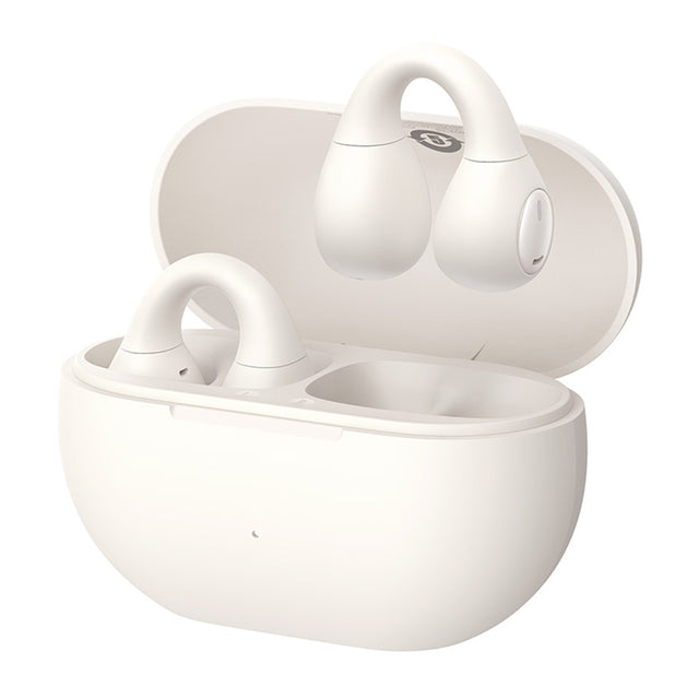 Casti Baseus Bass 15 Clip (A00079500223-00), True Wireless, ENC, Bluetooth 5.4, Open-ear, USB-C, Stellar White