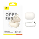 Casti Baseus Bass 15 Clip (A00079500223-00), True Wireless, ENC, Bluetooth 5.4, Open-ear, USB-C, Stellar White