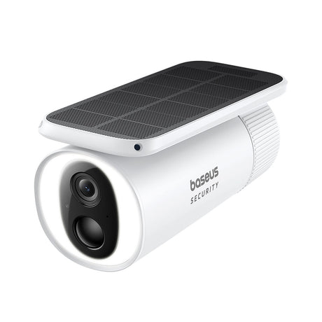Baseus Outdoor Camera Security S1 (S0SW002130), with Solar Panel, 2K, 8GB, Two-way Audio, Night Vision, 10.400mAh, Alb