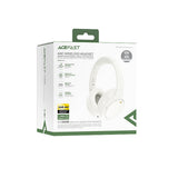 Casti Acefast Wireless Headset (H6), Type-C, Bluetooth 5.3, Active Noise Reduction, IPX4, 500mAh, Hi-Fi Sound, Alb