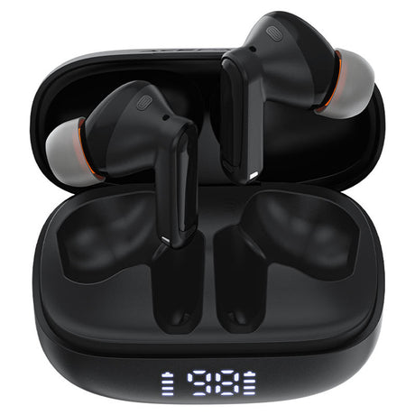 Casti Acefast (W1), Type-C, TWS, Bluetooth 5.4, Call Noise Reduction, IPX4, LED Digital Display, Negru