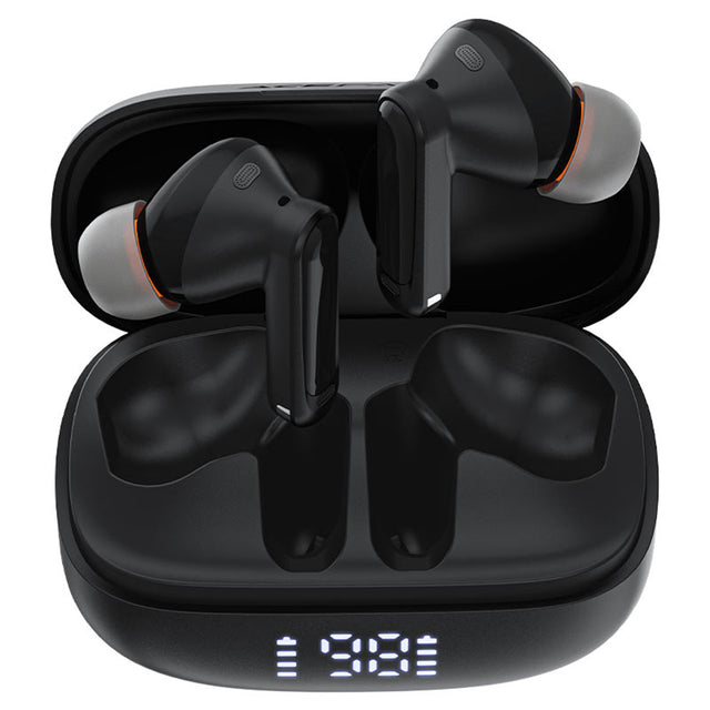 Casti Acefast (W1), Type-C, TWS, Bluetooth 5.4, Call Noise Reduction, IPX4, LED Digital Display, Negru