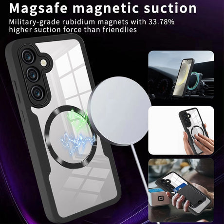 Folie de protectie Techsuit ColorVerse 360 MagSafe Series + compatibil cu Samsung Galaxy S25 Plus, Roz