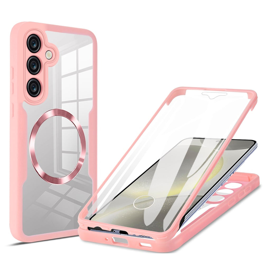 Folie de protectie Techsuit ColorVerse 360 MagSafe Series + compatibil cu Samsung Galaxy S25 Plus, Roz