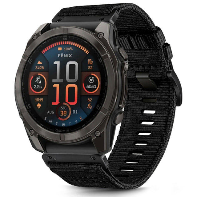 Curea smartwatch Techsuit Watchband QuickFit 26mm (W070) compatibil cu Garmin Fenix 3/3 HR/5X/5X Plus/6X/6X Pro/7X/7X Pro Solar, Obsidian Black