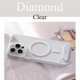 Husa de protectie Torras Pstand MagSafe compatibil cu iPhone 15 Pro Max, Transparent