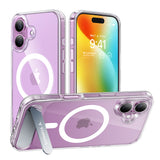 Husa de protectie Torras Pstand MagSafe compatibil cu iPhone 16 Plus, Transparent