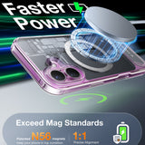 Husa de protectie Torras Pstand MagSafe compatibil cu iPhone 16 Plus, Transparent
