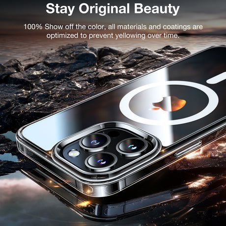 Husa de protectie Torras Diamond MagSafe Series compatibil cu iPhone 15 Pro Max, Transparent