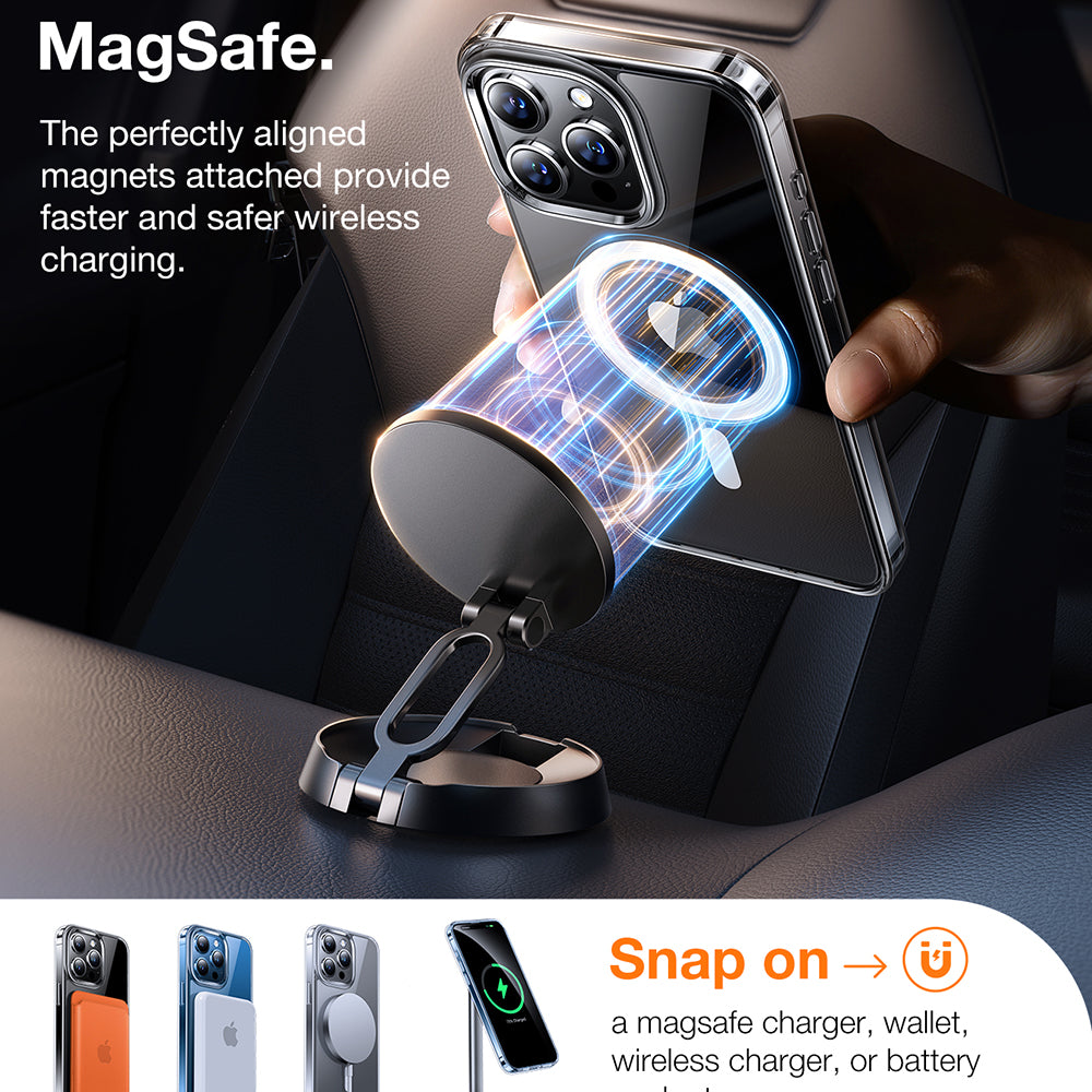Husa de protectie Torras Diamond MagSafe Series compatibil cu iPhone 15 Pro Max, Transparent