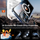 Husa de protectie Torras Diamond MagSafe Series compatibil cu iPhone 15 Pro, Transparent