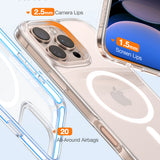 Husa de protectie Torras Diamond MagSafe compatibil cu iPhone 16 Pro Max, Transparent