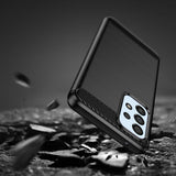 Husa de protectie Techsuit Carbon Silicone compatibil cu Samsung Galaxy A23 4G / A23 5G, Negru
