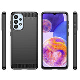 Husa de protectie Techsuit Carbon Silicone compatibil cu Samsung Galaxy A23 4G / A23 5G, Negru