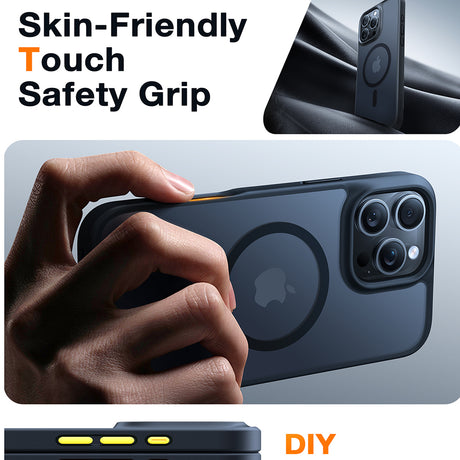 Husa de protectie Torras Guardian Magnetic Series compatibil cu iPhone 16 Pro, Negru