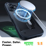 Husa de protectie Torras Guardian Magnetic Series compatibil cu iPhone 16, Negru