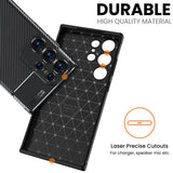 Husa de protectie Techsuit CarbonFiber compatibil cu Samsung Galaxy S25 Ultra, Negru