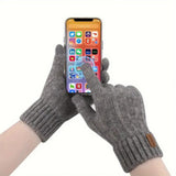 Iwarm Gloves (ST0016), from Alpaca Wool, Size 22cm, Gri