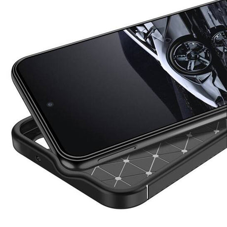 Husă Techsuit CarbonFiber neagră pentru Samsung Galaxy S25