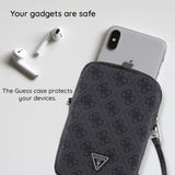 Geanta Guess Universal Phone Pouch Zip Triangle 4G (GUWBZPGSTEGD), Universal, Adjustable Strap, Zip Closure, Light Gold