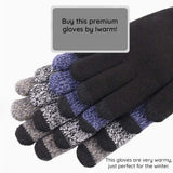 Iwarm Gloves (ST0018), Premium Wool, with Non-slip Details, Size 23cm, Negru