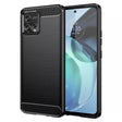 Husa de protectie Techsuit Carbon Silicone compatibil cu Motorola Moto G72, Negru