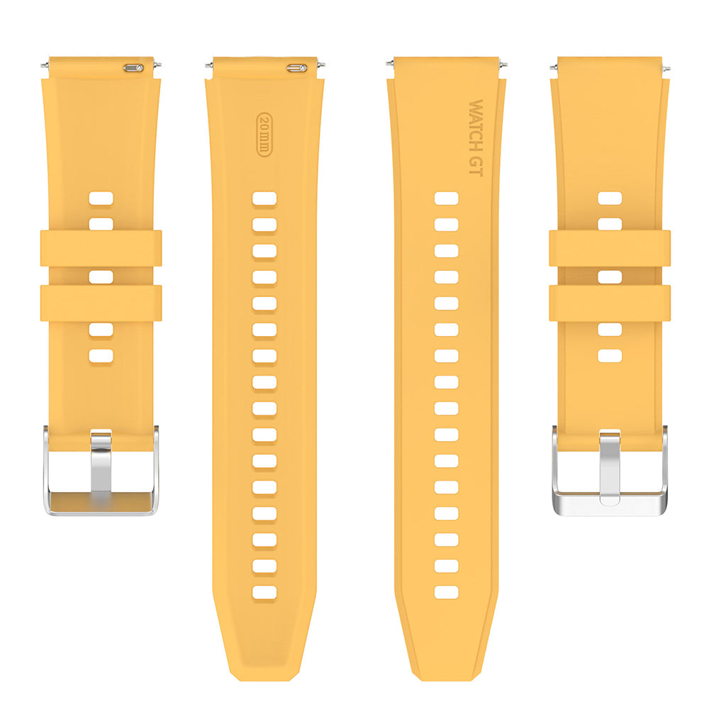 Curea smartwatch Techsuit Watchband 20mm (W026) compatibil cu Samsung Galaxy Watch 4/5/Active 2, Huawei Watch GT 3 (42mm)/GT 3 Pro (43mm), Galben
