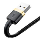 Cablu Baseus Cafule (CALKLF-CV1), USB to Lightning, 1.5A, 2m, Auriu Black