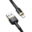 Cablu Baseus Cafule (CALKLF-CV1), USB to Lightning, 1.5A, 2m, Auriu Black