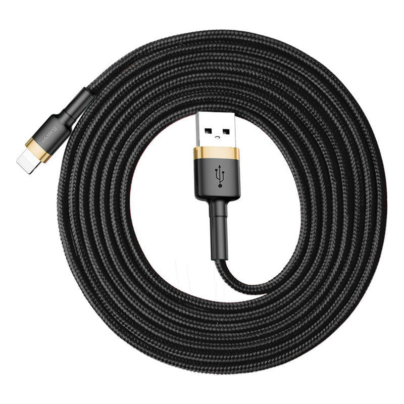 Cablu Baseus Cafule (CALKLF-CV1), USB to Lightning, 1.5A, 2m, Auriu Black