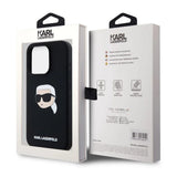 Karl Lagerfeld Husa de protectie Karl Lagerfeld Silicone MagSafe (KLHMP15SSKHPPLK) compatibil cu iPhone 15, Karl`s Head 