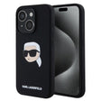 Karl Lagerfeld Husa de protectie Karl Lagerfeld Silicone MagSafe (KLHMP15SSKHPPLK) compatibil cu iPhone 15, Karl`s Head