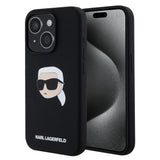 Karl Lagerfeld Husa de protectie Karl Lagerfeld Silicone MagSafe (KLHMP15SSKHPPLK) compatibil cu iPhone 15, Karl`s Head