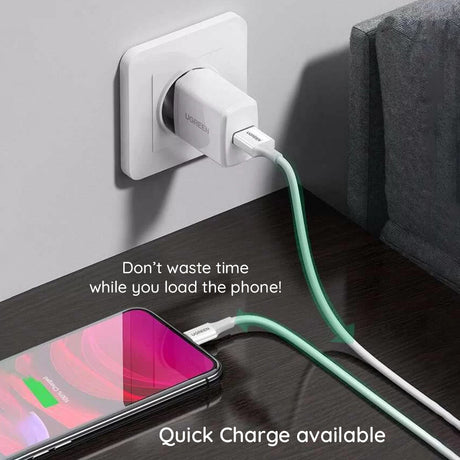 Cablu Ugreen (80823), USB to Lightning MFi, 2.4A, 2m, Negru