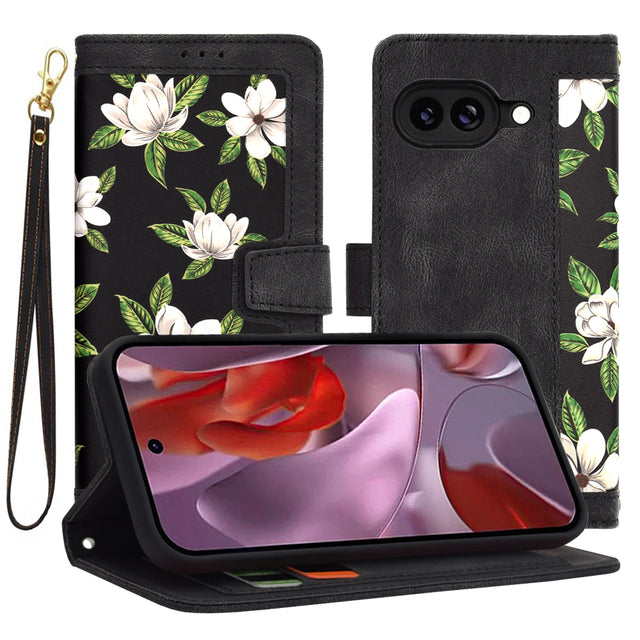 Husa de protectie Techsuit FlipCraft compatibil cu Google Pixel 9a, Flowers of the Dawn