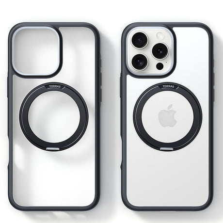 Husa de protectie Torras Ostand R Fusion MagSafe Series compatibil cu iPhone 16 Pro Max, Negru