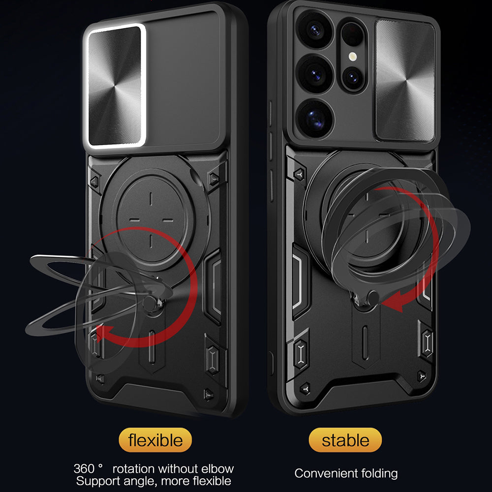 Husa de protectie Techsuit CamGuard Pro compatibil cu Samsung Galaxy S25 Ultra, Roz Auriu