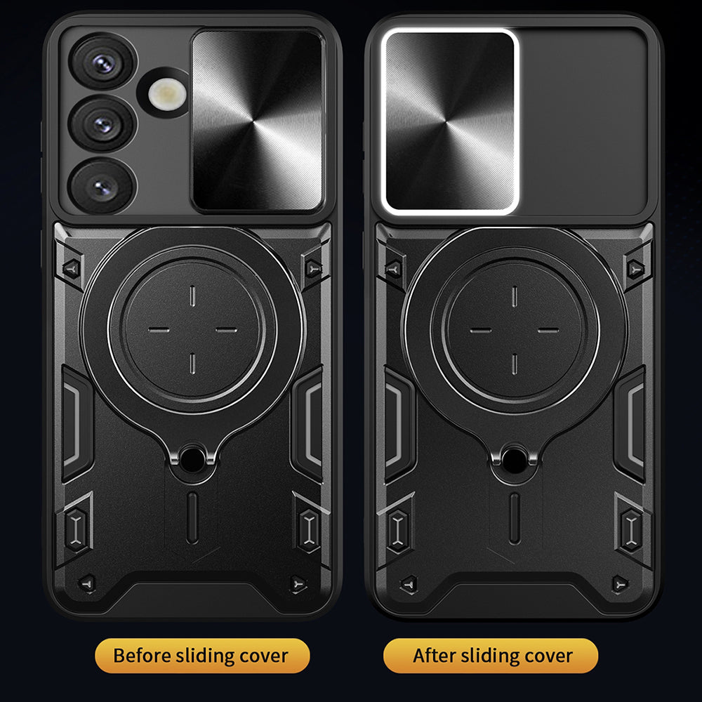 Husa de protectie Techsuit CamGuard Pro compatibil cu Samsung Galaxy S25 Plus, Roz Auriu
