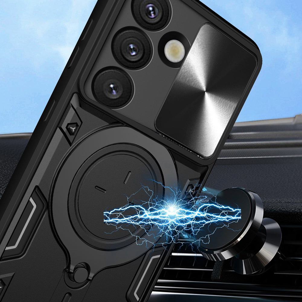 Husa de protectie Techsuit CamGuard Pro compatibil cu Samsung Galaxy S25 Plus, Rosu