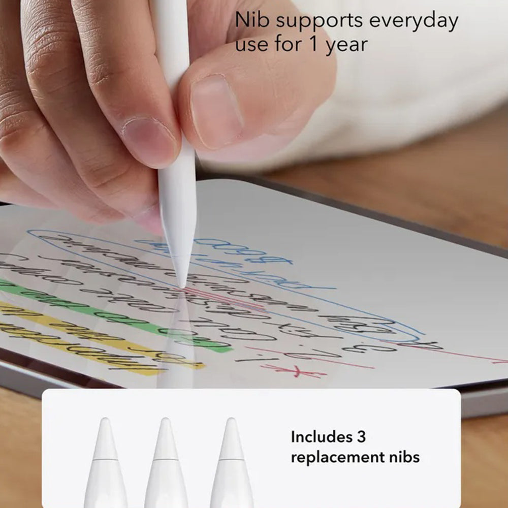 Stylus ESR Stylus Pen (6C00107), for iPad, Magnetic Attachment, Bluetooth, Type-C, Palm Rejection, Tilt Sensitivity, Roz