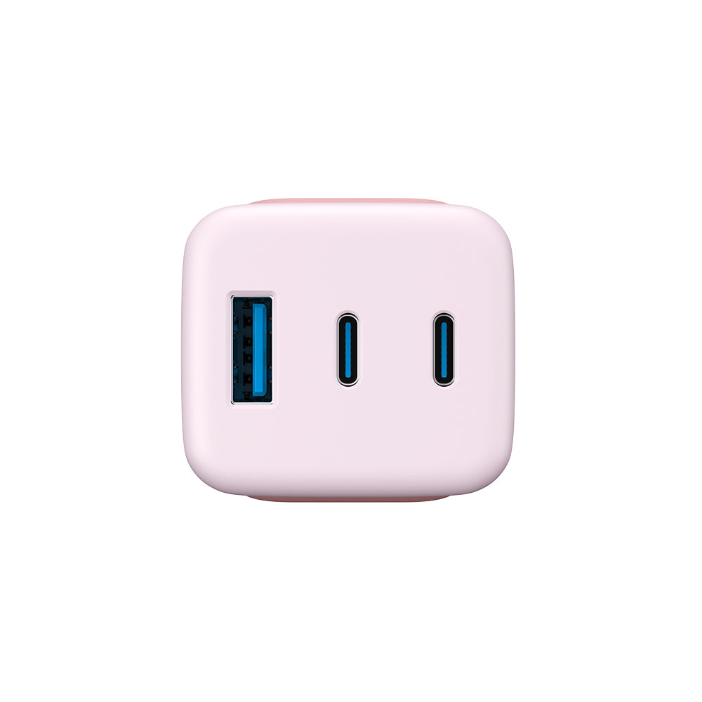 Incarcator Havit (UC260 EU), 2x USB-C, USB, 65W, Roz