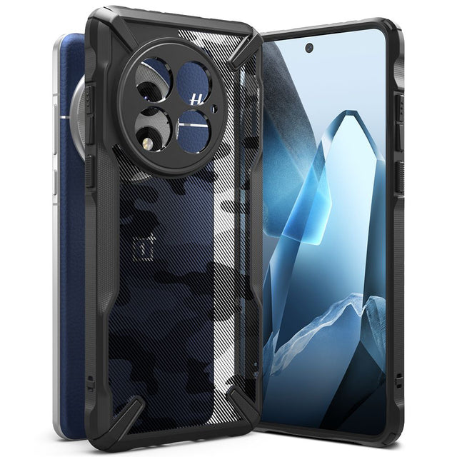 Husa de protectie Ringke Fusion X Design compatibil cu OnePlus 13, Camo Black